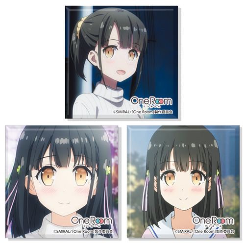 OneRoom スクウェア缶バッチ 花坂結衣セット