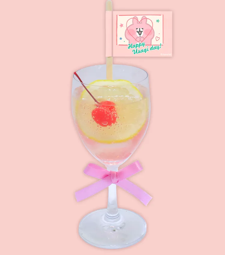 うさぎのパーティーピーチレモンスカッシュ